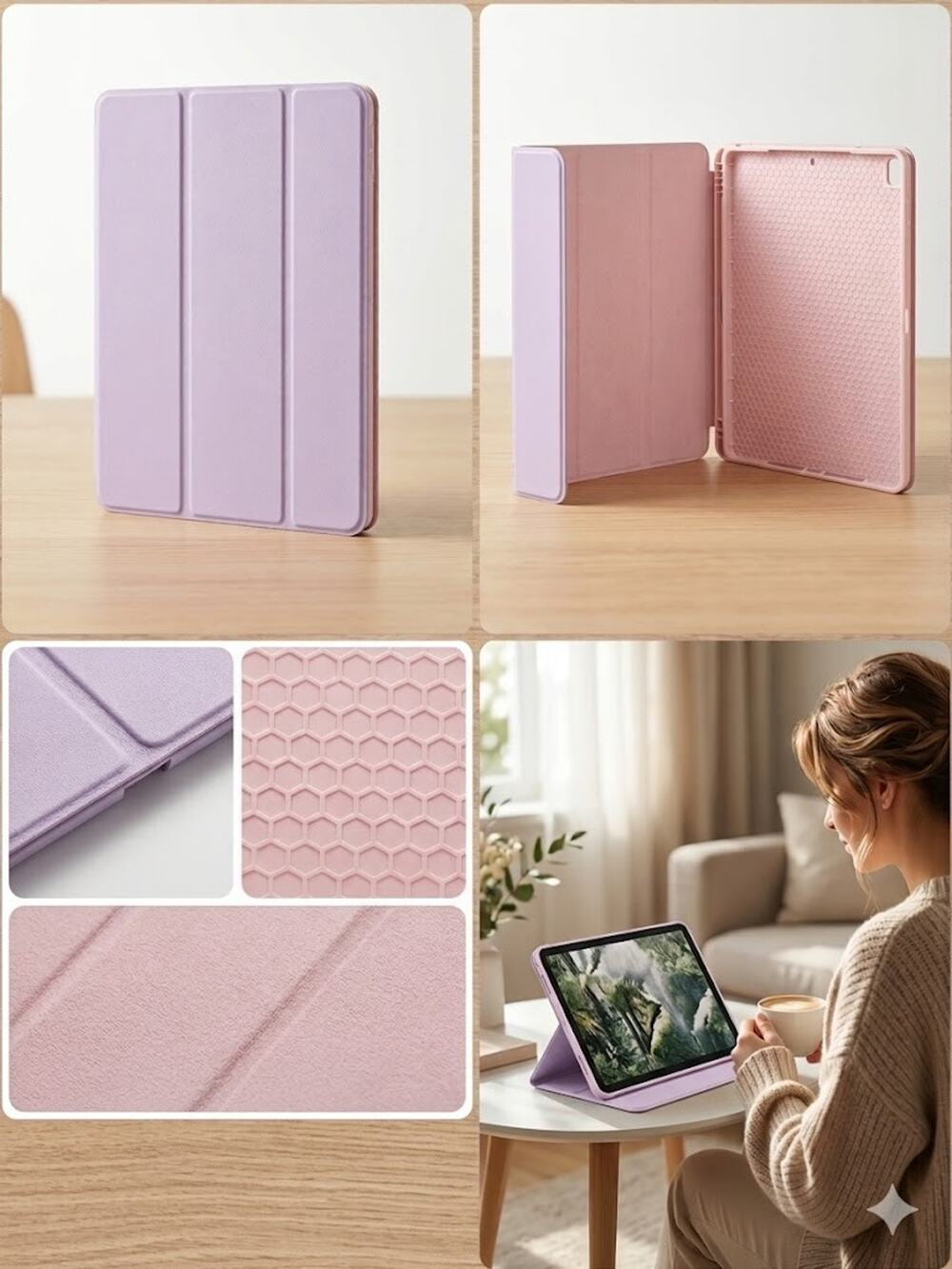 Premium Light Pink Smart Case for Apple iPad